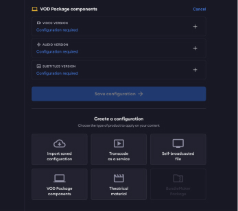 Save & manage your configurations